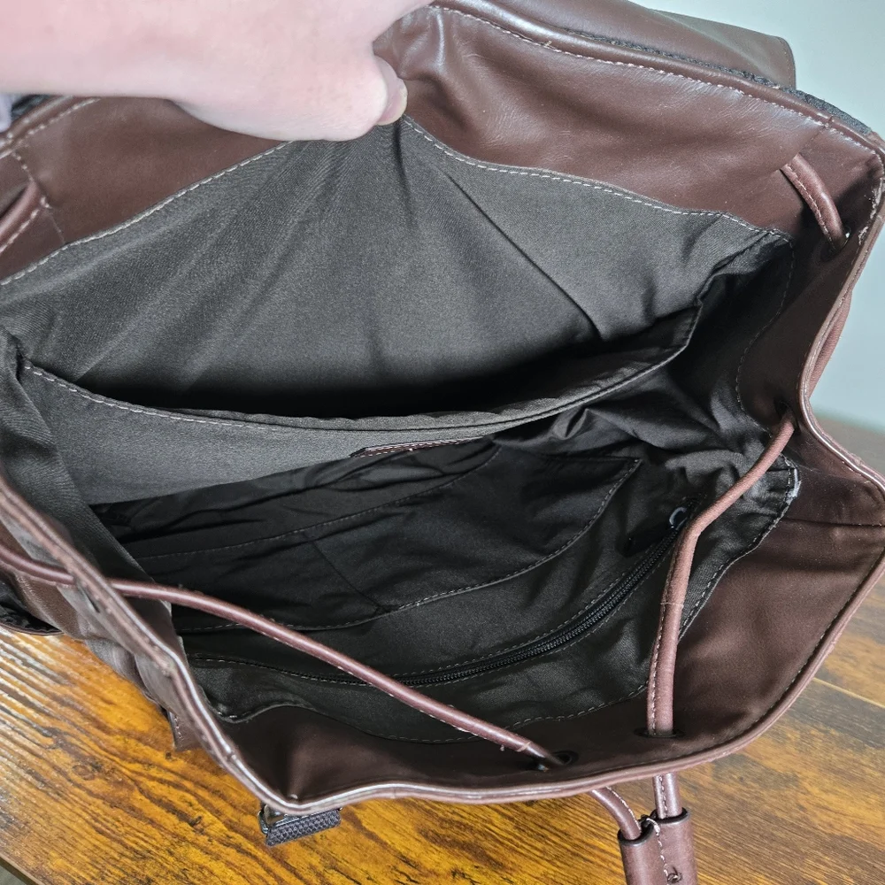 Fossil Weston Brown Leather Backpack‎